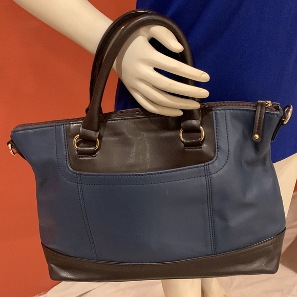Tignanello  Leather Handbag  Blue and Black - Picture 6 of 13